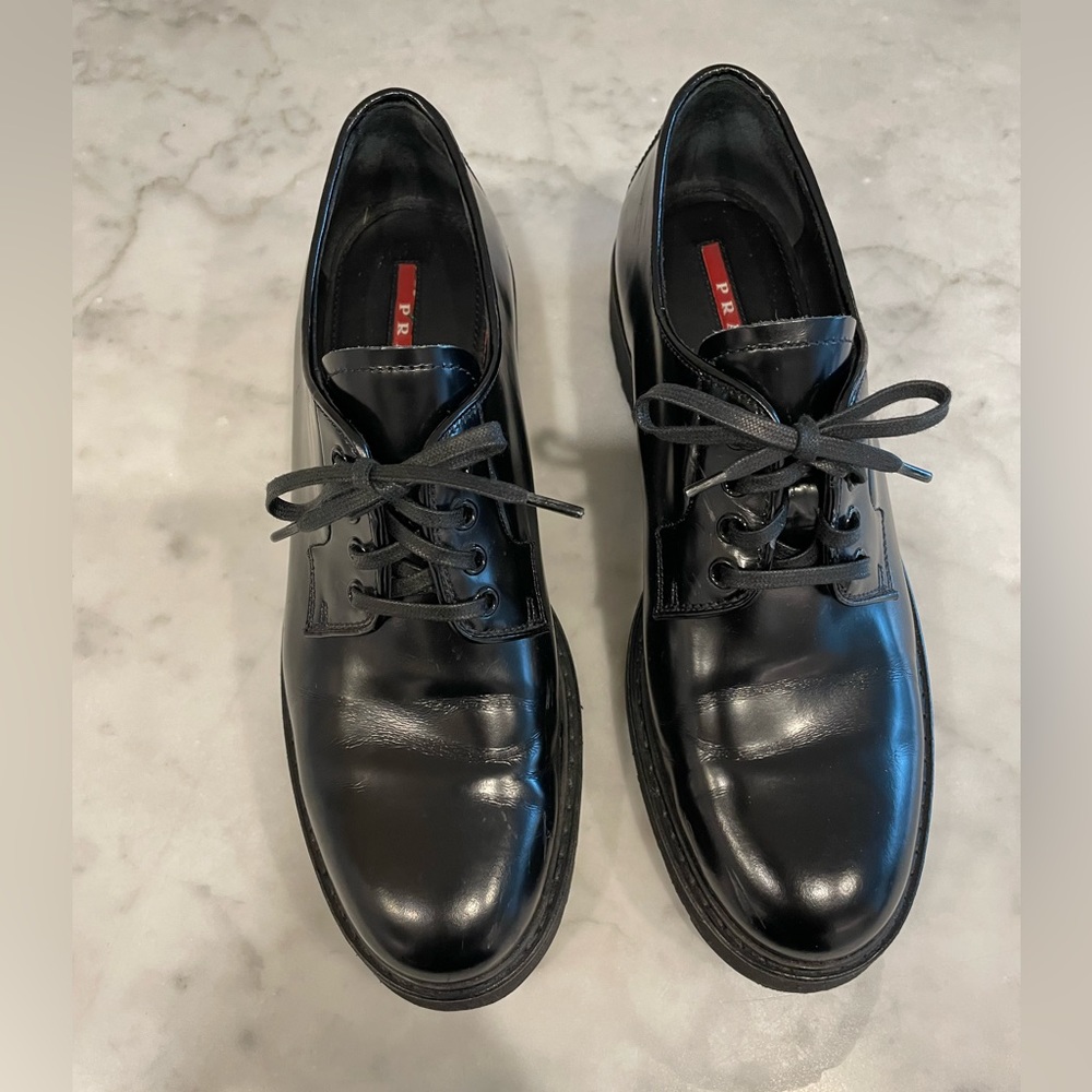 Prada lace up oxfords - lightly worn